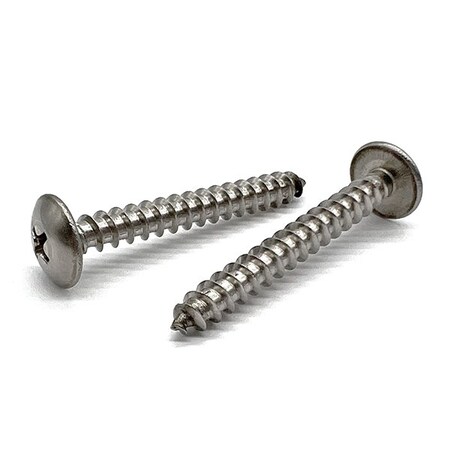 Boltsandnuts.Com Sheet Metal Screw, #10 x 1 in, Plain 18-8 Stainless Steel Truss Head Phillips Drive, 500 PK 10D100PTHTSSS/A-500